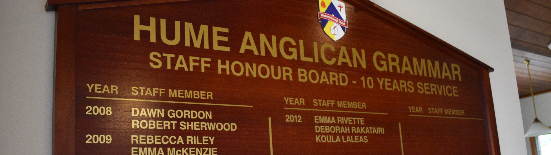 Staff Honour Board