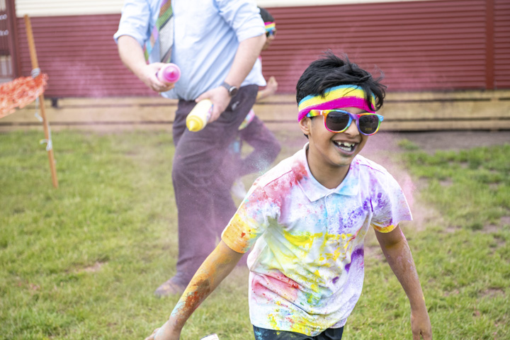 Primary students would experience a colourful end to Term 4 taking part in our Colour Fun Run arranged by our Parents and Friends Association.