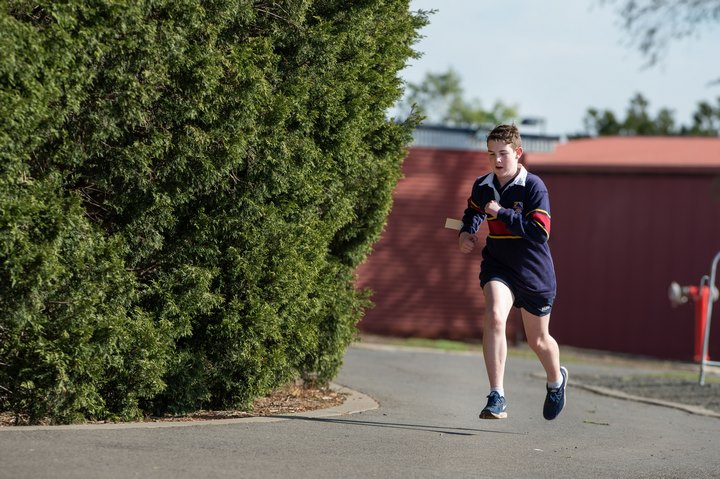 School Girl Running