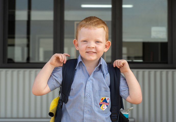 Primary Years Student Carrying a Bag