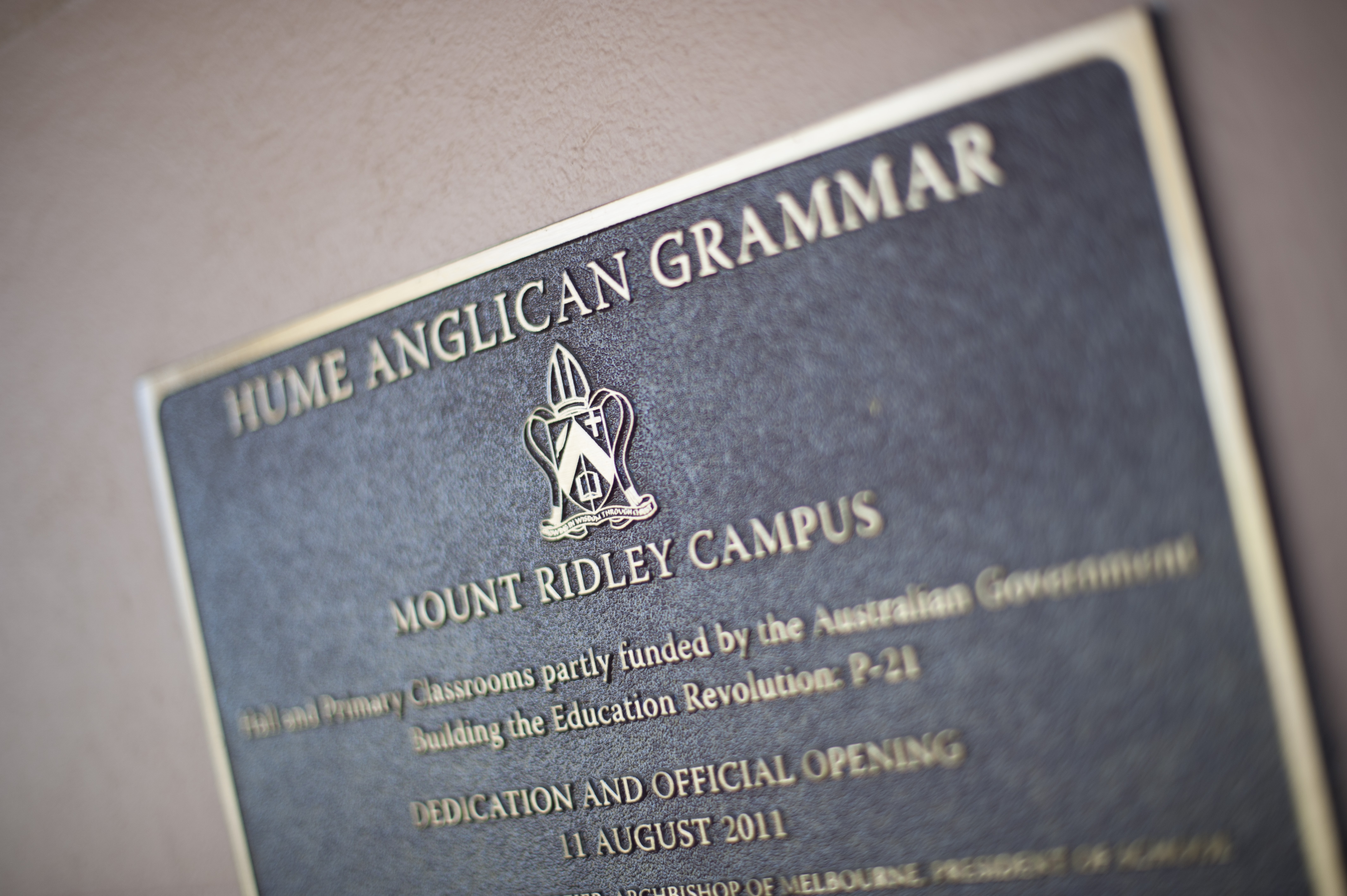 Our History Hume Anglican Grammar