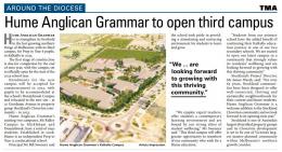 Hume Anglican Grammar to Open Third Campus