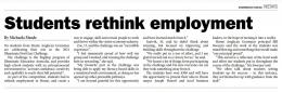 Students Rethink Employment